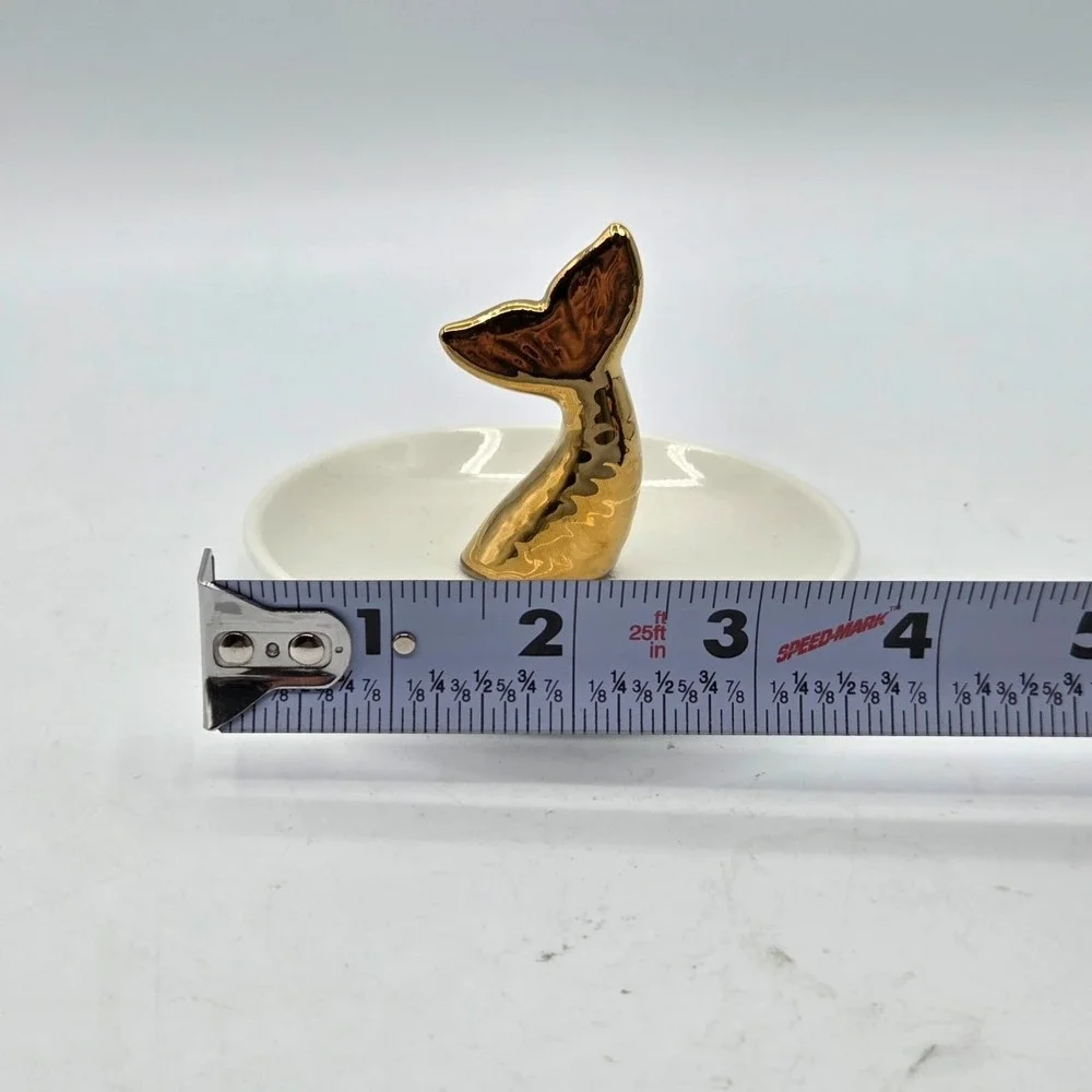 VINTAGE  Whale Tail Mermaid Tail Ring‎ Dish, Trinket Dish, Jewelry Holder RETRO